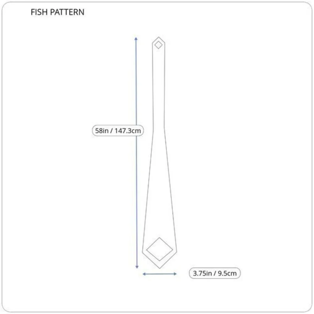 Fish Pattern Tie Necktie Green Ivory‎ Fishing Hunting Sports